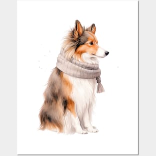 Winter dog Posters and Art